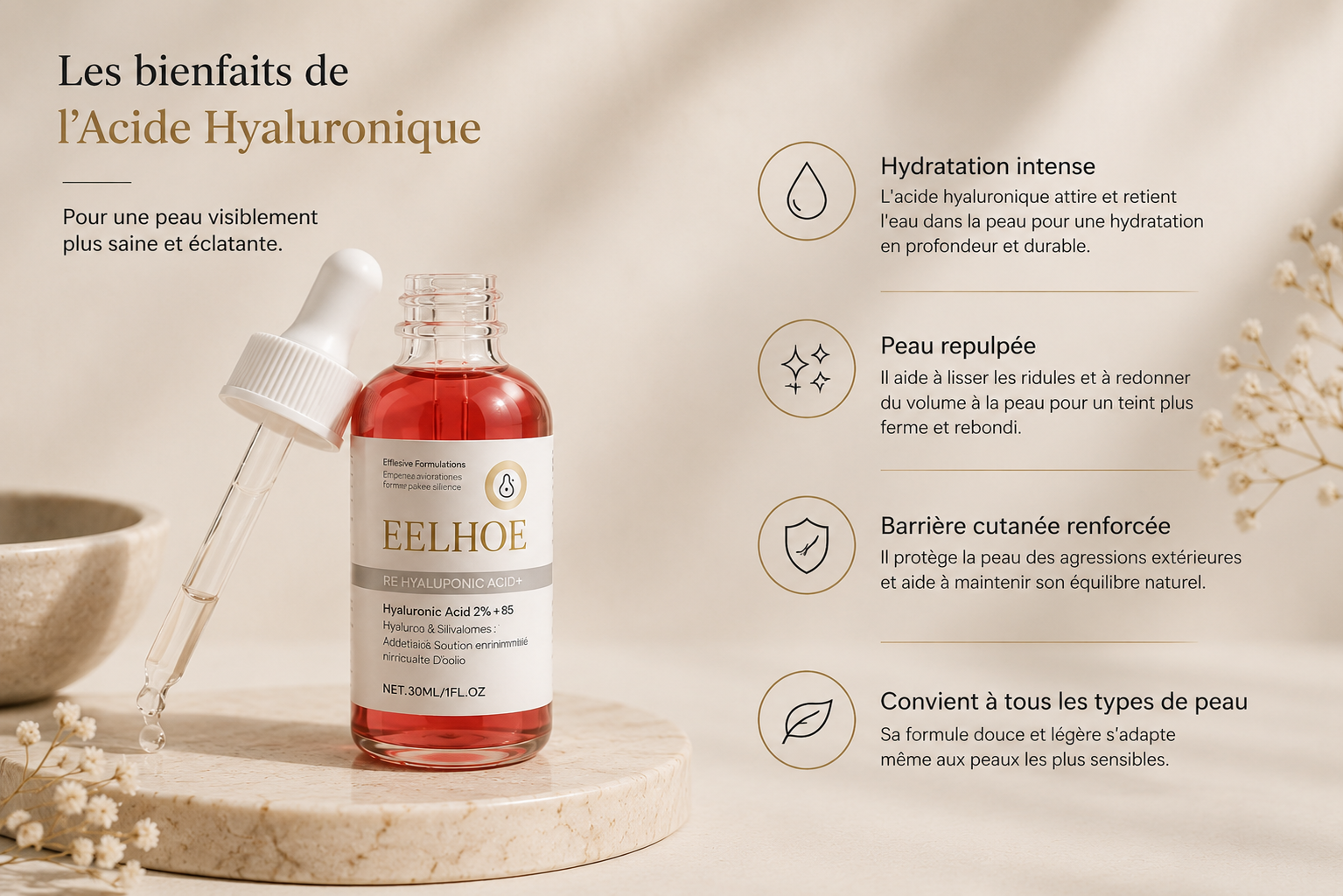 HydraGlow™ | Sérum à l'Acide Hyaluronique